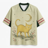 Whimsical Cat Garden Moon Jersey Shirt Floral Forest 28 Chaosbornwear